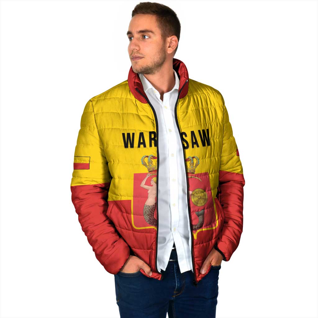 Personalized Warsaw Capital of Poland Padded Jacket Royal Syrenka Heraldic Design