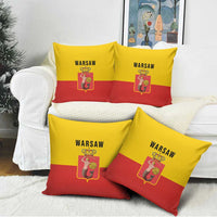 Warsaw Capital of Poland Pillow Cover Royal Syrenka Heraldic Design