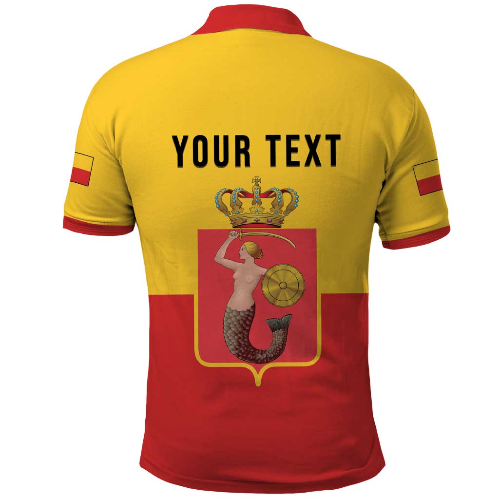 Personalized Warsaw Capital of Poland Polo Shirt Royal Syrenka Heraldic Design