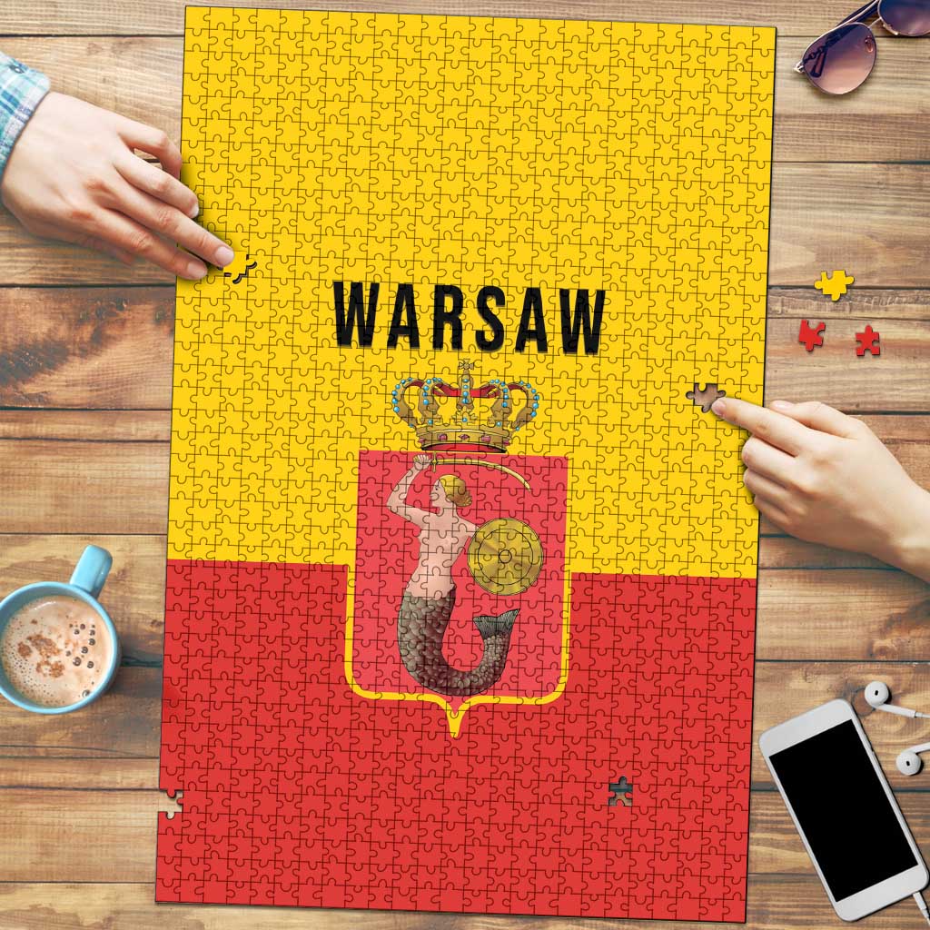 Warsaw Capital of Poland Puzzle Royal Syrenka Heraldic Design