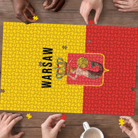 Warsaw Capital of Poland Puzzle Royal Syrenka Heraldic Design