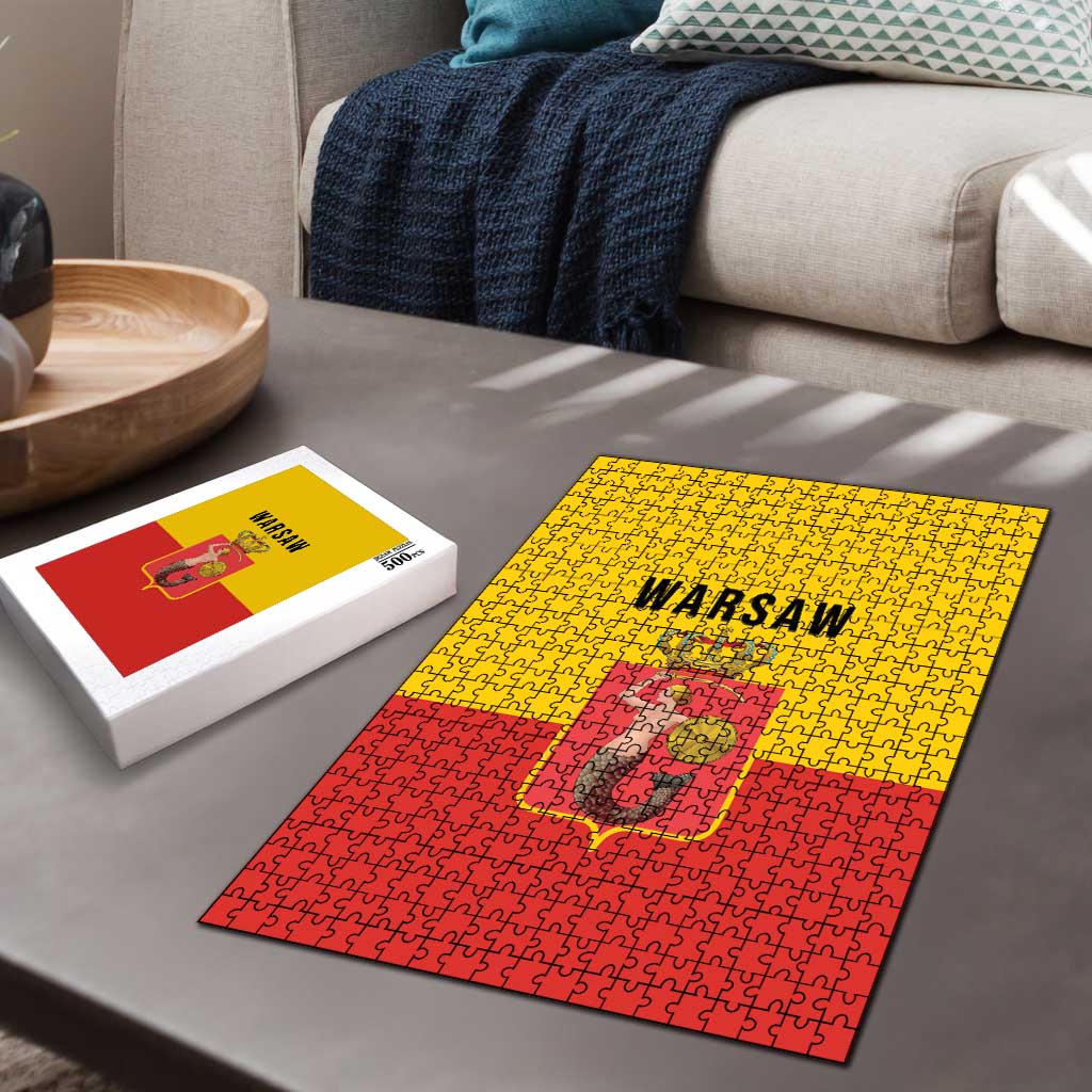 Warsaw Capital of Poland Puzzle Royal Syrenka Heraldic Design