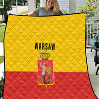 Warsaw Capital of Poland Quilt Royal Syrenka Heraldic Design