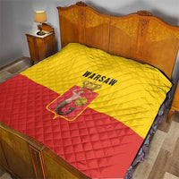 Warsaw Capital of Poland Quilt Royal Syrenka Heraldic Design