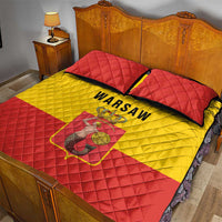 Warsaw Capital of Poland Quilt Bed Set Royal Syrenka Heraldic Design