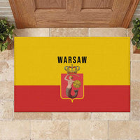 Warsaw Capital of Poland Rubber Doormat Royal Syrenka Heraldic Design