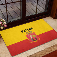 Warsaw Capital of Poland Rubber Doormat Royal Syrenka Heraldic Design