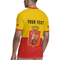 Personalized Warsaw Capital of Poland Rugby Jersey Royal Syrenka Heraldic Design