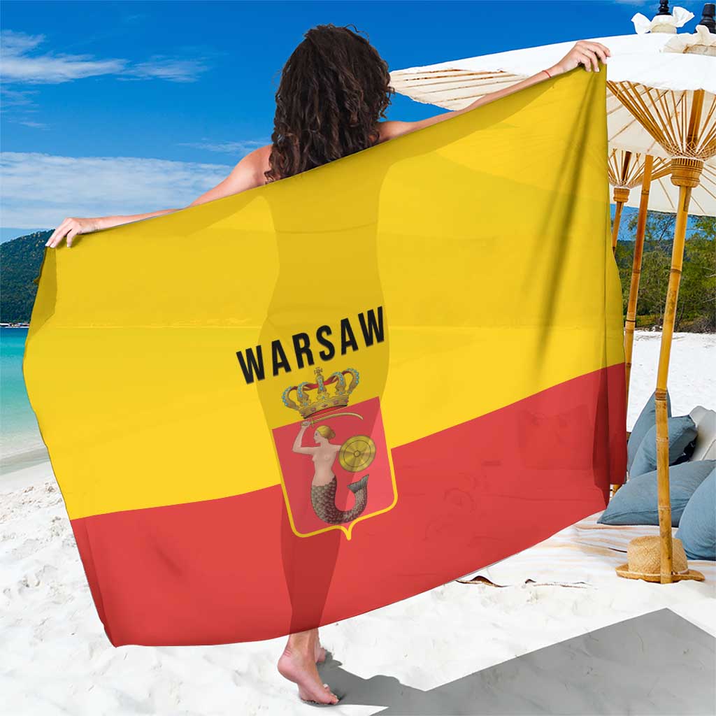 Warsaw Capital of Poland Sarong Royal Syrenka Heraldic Design