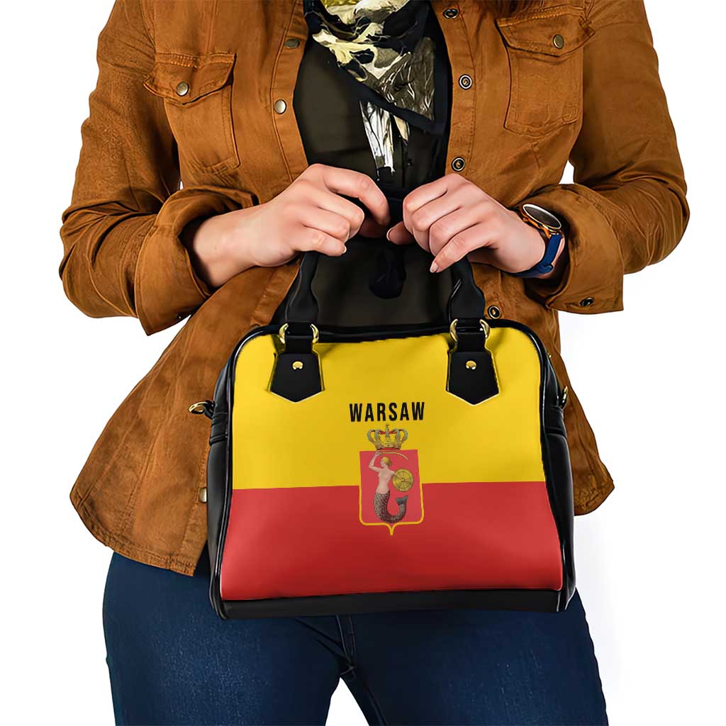 Warsaw Capital of Poland Shoulder Handbag Royal Syrenka Heraldic Design