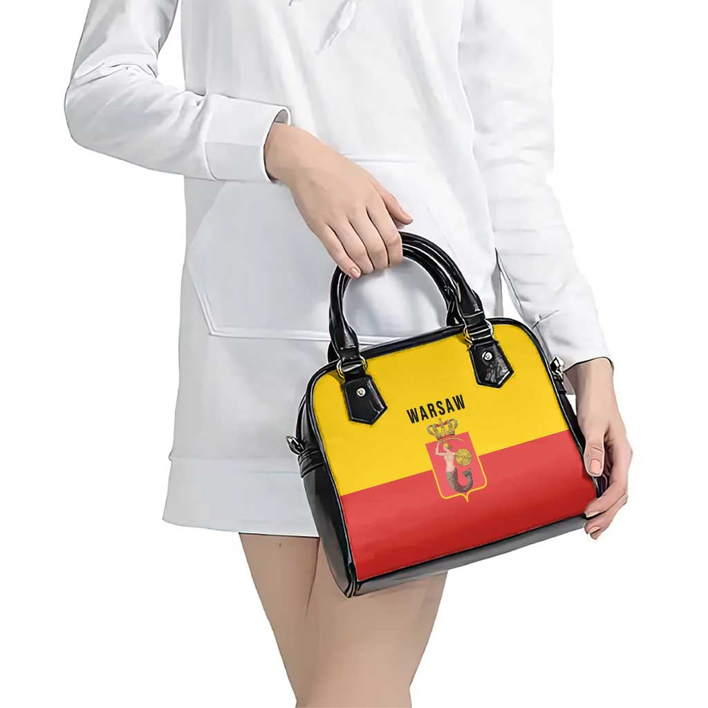 Warsaw Capital of Poland Shoulder Handbag Royal Syrenka Heraldic Design