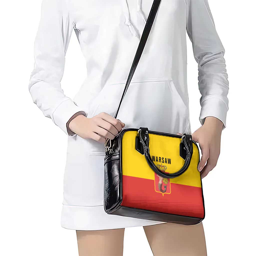 Warsaw Capital of Poland Shoulder Handbag Royal Syrenka Heraldic Design