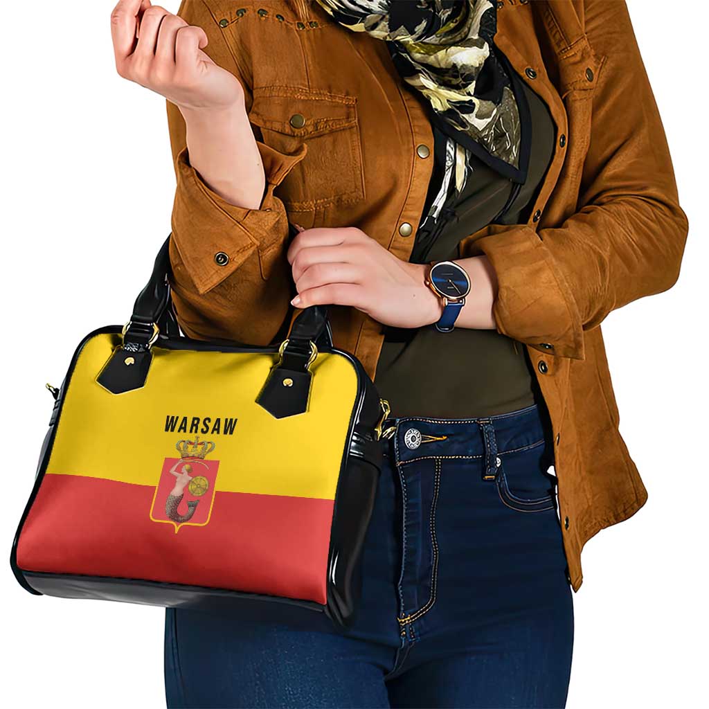 Warsaw Capital of Poland Shoulder Handbag Royal Syrenka Heraldic Design