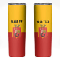 Personalized Warsaw Capital of Poland Skinny Tumbler Royal Syrenka Heraldic Design