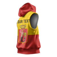 Personalized Warsaw Capital of Poland Sleeveless Hoodie Royal Syrenka Heraldic Design