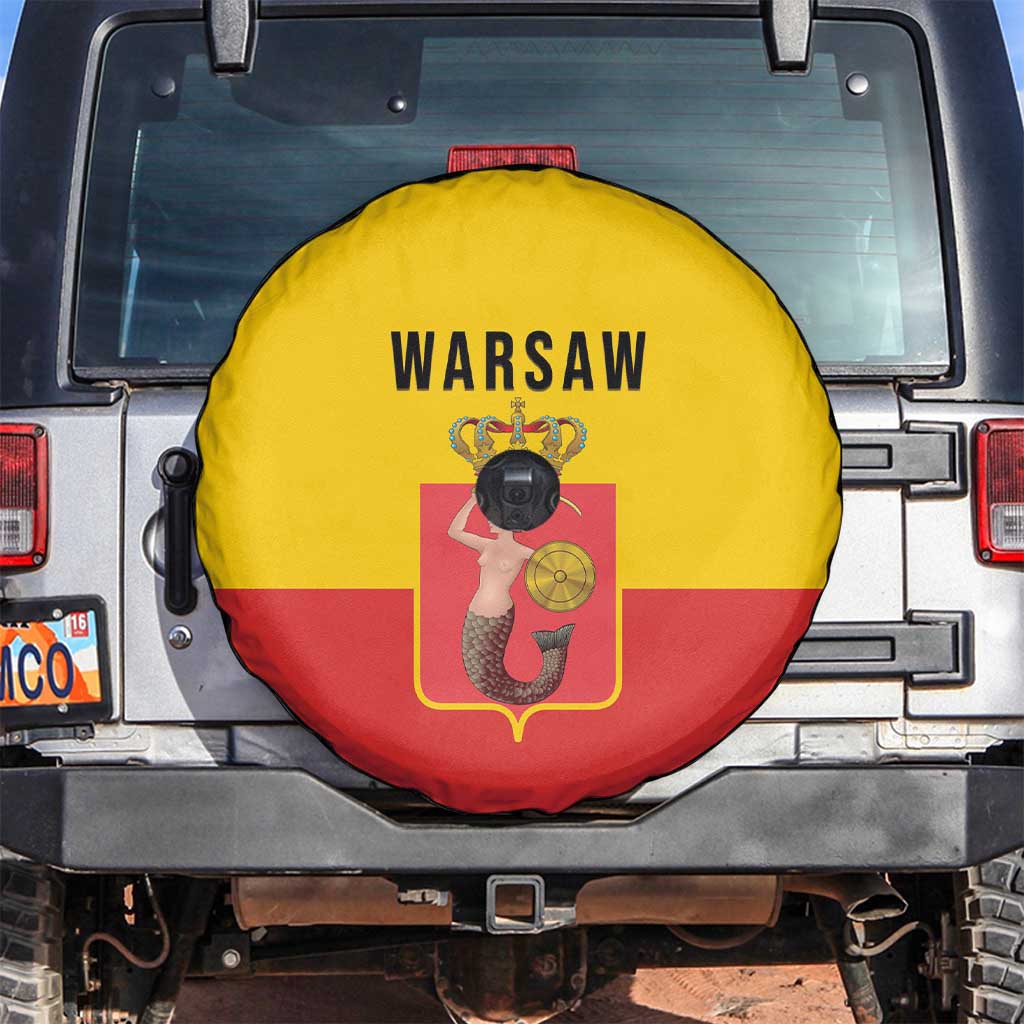 Warsaw Capital of Poland Spare Tire Cover Royal Syrenka Heraldic Design