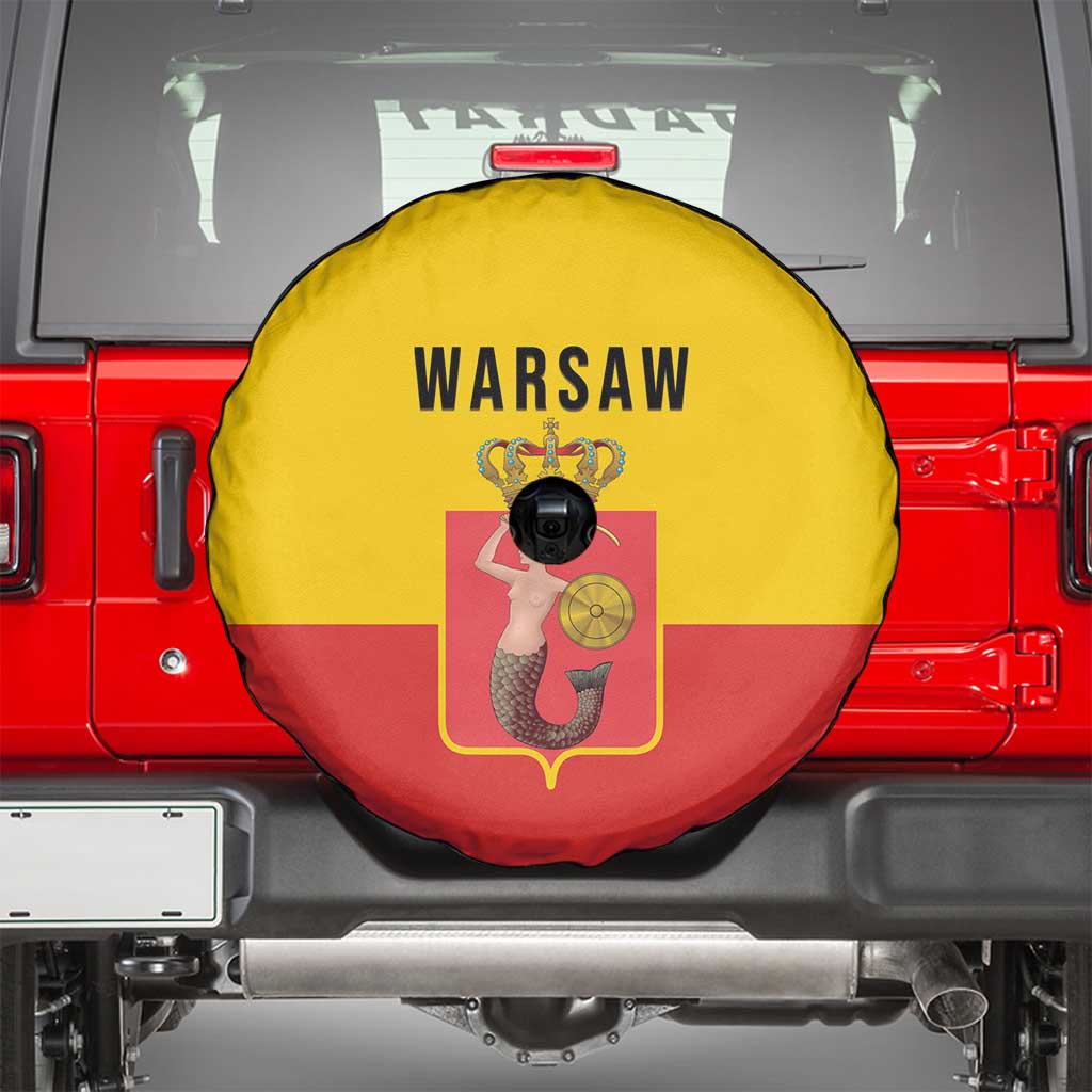 Warsaw Capital of Poland Spare Tire Cover Royal Syrenka Heraldic Design