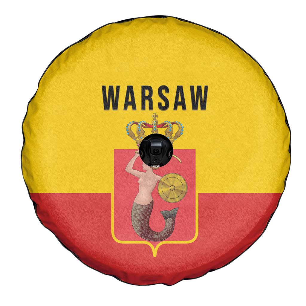 Warsaw Capital of Poland Spare Tire Cover Royal Syrenka Heraldic Design