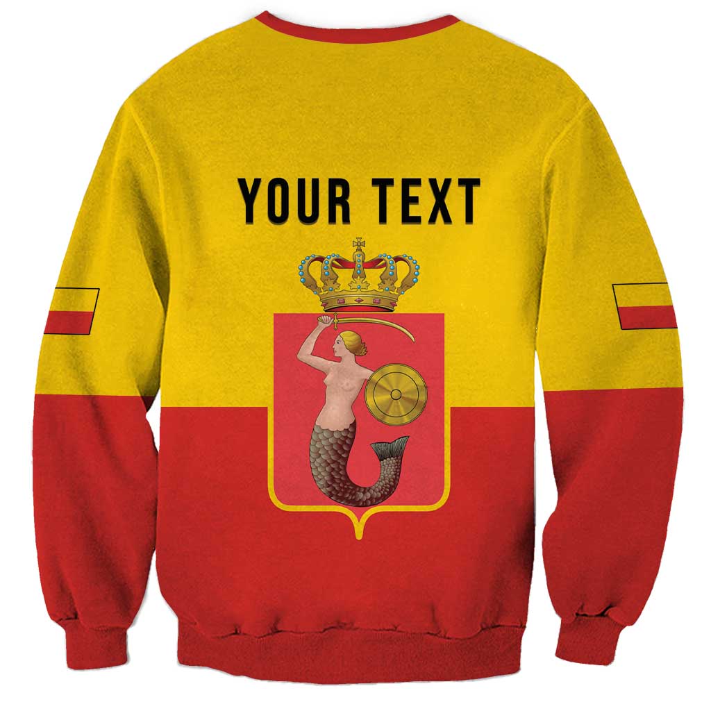 Personalized Warsaw Capital of Poland Sweatshirt Royal Syrenka Heraldic Design