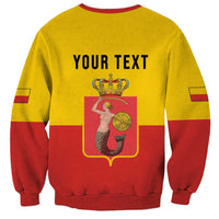 Personalized Warsaw Capital of Poland Sweatshirt Royal Syrenka Heraldic Design