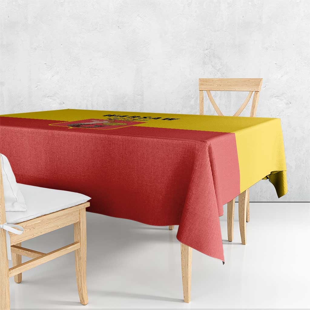 Warsaw Capital of Poland Tablecloth Royal Syrenka Heraldic Design