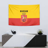 Warsaw Capital of Poland Tapestry Royal Syrenka Heraldic Design