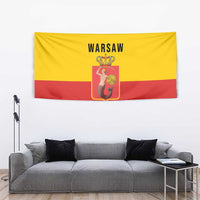 Warsaw Capital of Poland Tapestry Royal Syrenka Heraldic Design