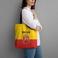 Warsaw Capital of Poland Tote Bag Royal Syrenka Heraldic Design