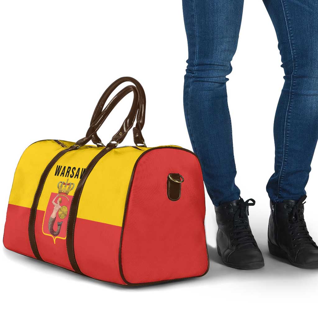 Warsaw Capital of Poland Travel Bag Royal Syrenka Heraldic Design