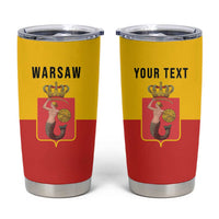 Personalized Warsaw Capital of Poland Tumbler Cup Royal Syrenka Heraldic Design