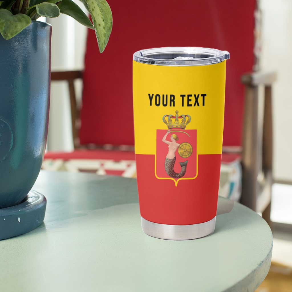 Personalized Warsaw Capital of Poland Tumbler Cup Royal Syrenka Heraldic Design