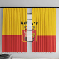 Warsaw Capital of Poland Window Curtain Royal Syrenka Heraldic Design