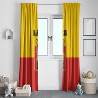 Warsaw Capital of Poland Window Curtain Royal Syrenka Heraldic Design