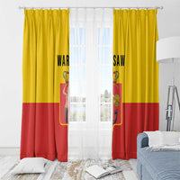 Warsaw Capital of Poland Window Curtain Royal Syrenka Heraldic Design