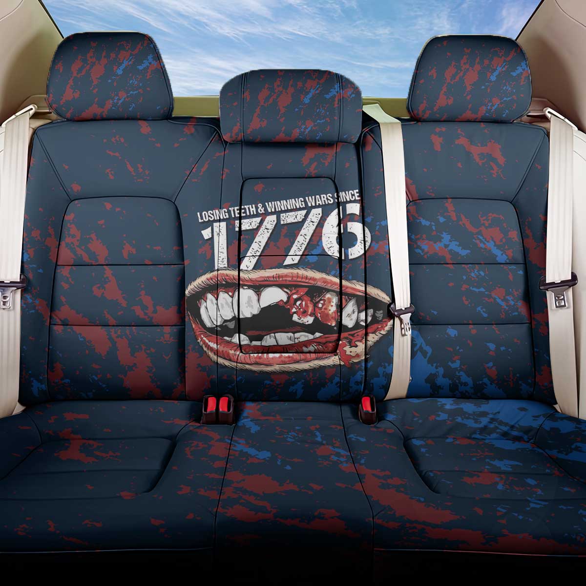 USA Ice Hockey Back Car Seat Cover Losing Teeth and Winning Wars Since 1776
