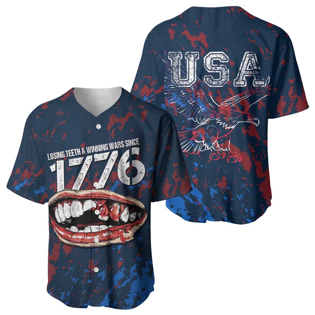 USA Ice Hockey Baseball Jersey Losing Teeth and Winning Wars Since 1776