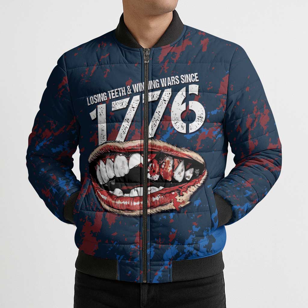 USA Ice Hockey Bomber Puffer Jacket Losing Teeth and Winning Wars Since 1776