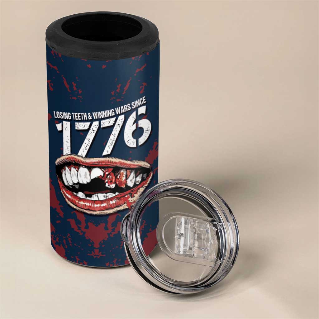 USA Ice Hockey 4 in 1 Can Cooler Tumbler Losing Teeth and Winning Wars Since 1776