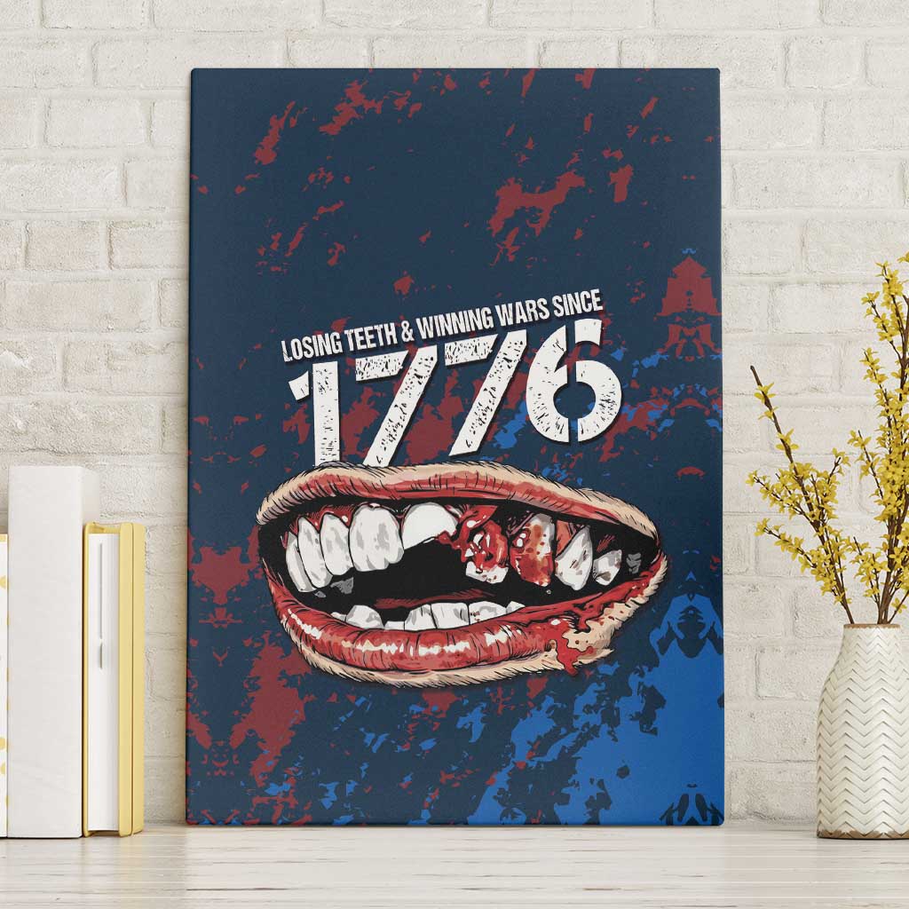 USA Ice Hockey Canvas Wall Art Losing Teeth and Winning Wars Since 1776