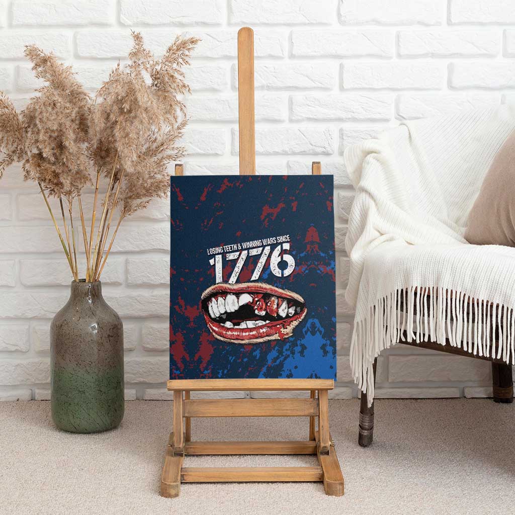 USA Ice Hockey Canvas Wall Art Losing Teeth and Winning Wars Since 1776