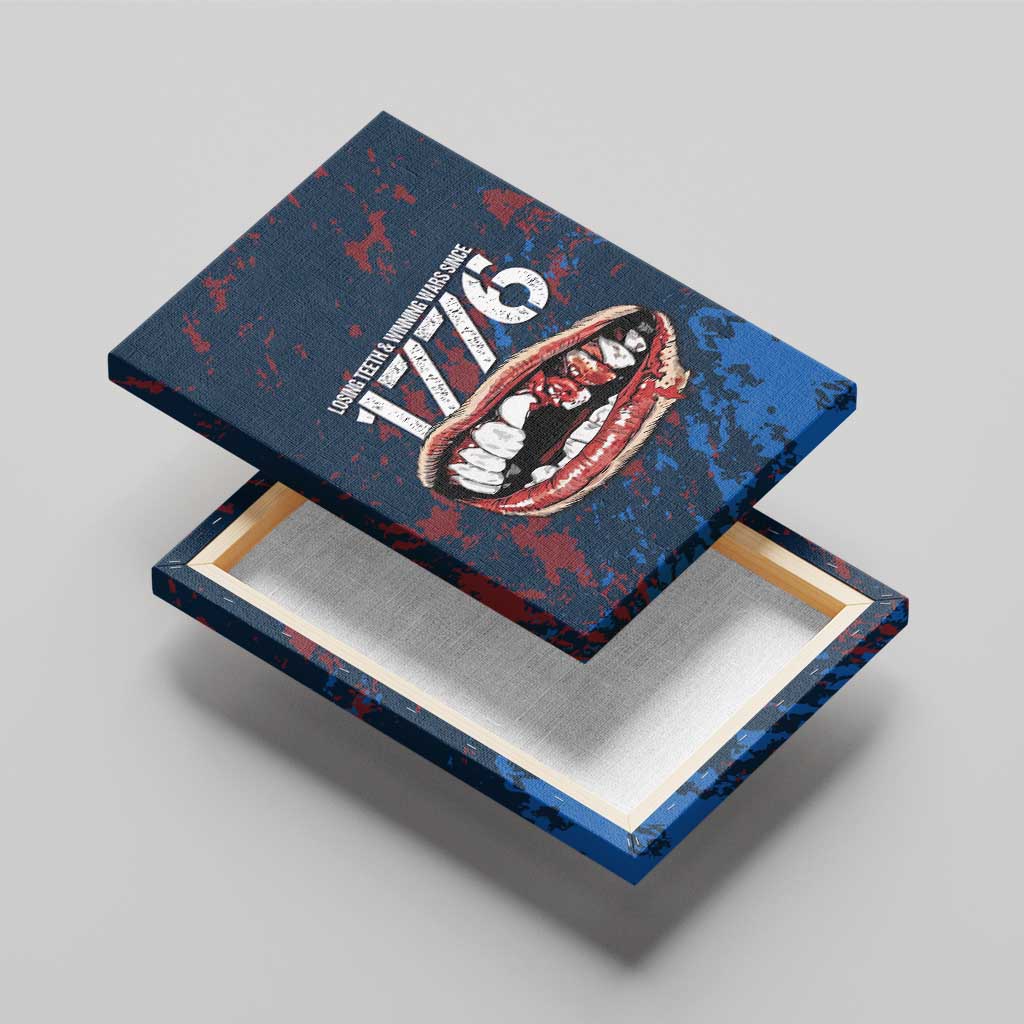 USA Ice Hockey Canvas Wall Art Losing Teeth and Winning Wars Since 1776