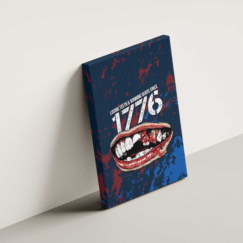 USA Ice Hockey Canvas Wall Art Losing Teeth and Winning Wars Since 1776