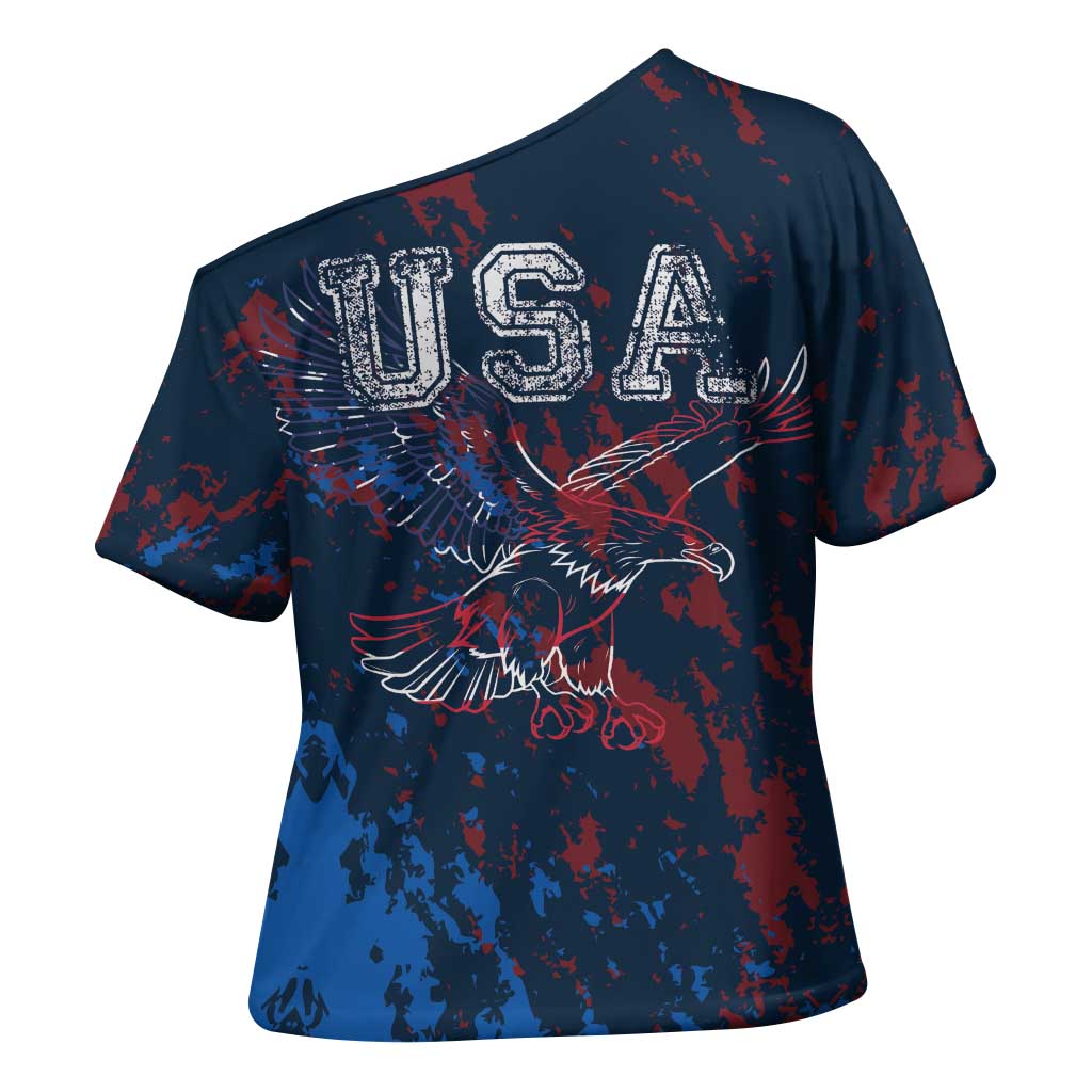 USA Ice Hockey Cross Shoulder Shirt Losing Teeth and Winning Wars Since 1776
