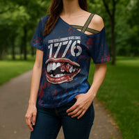 USA Ice Hockey Cross Shoulder Shirt Losing Teeth and Winning Wars Since 1776