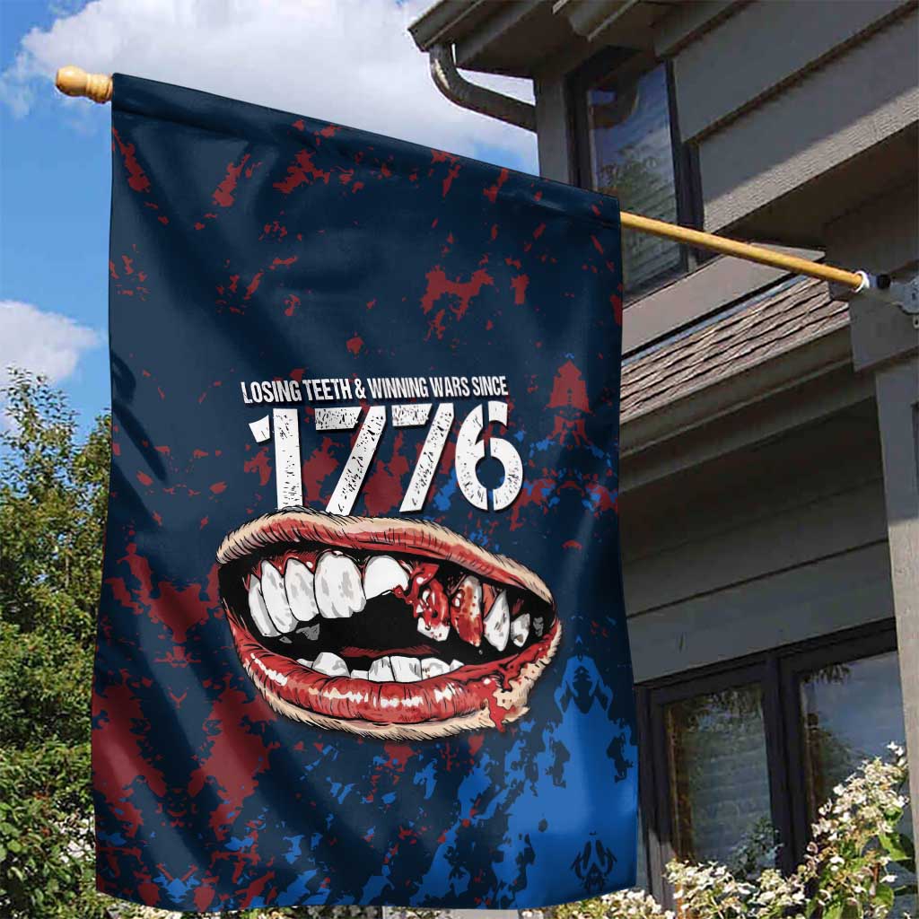 USA Ice Hockey Garden Flag Losing Teeth and Winning Wars Since 1776