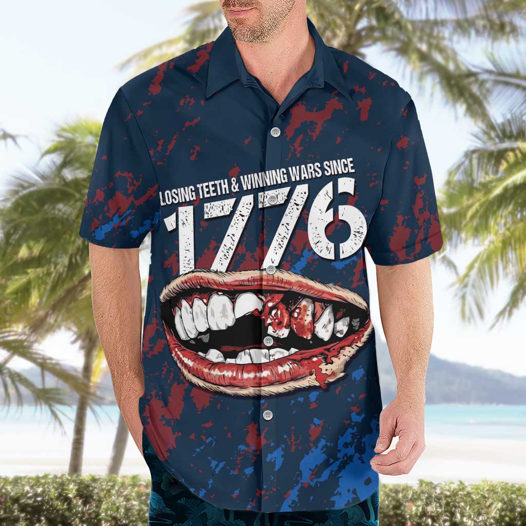 USA Ice Hockey Hawaiian Shirt Losing Teeth and Winning Wars Since 1776