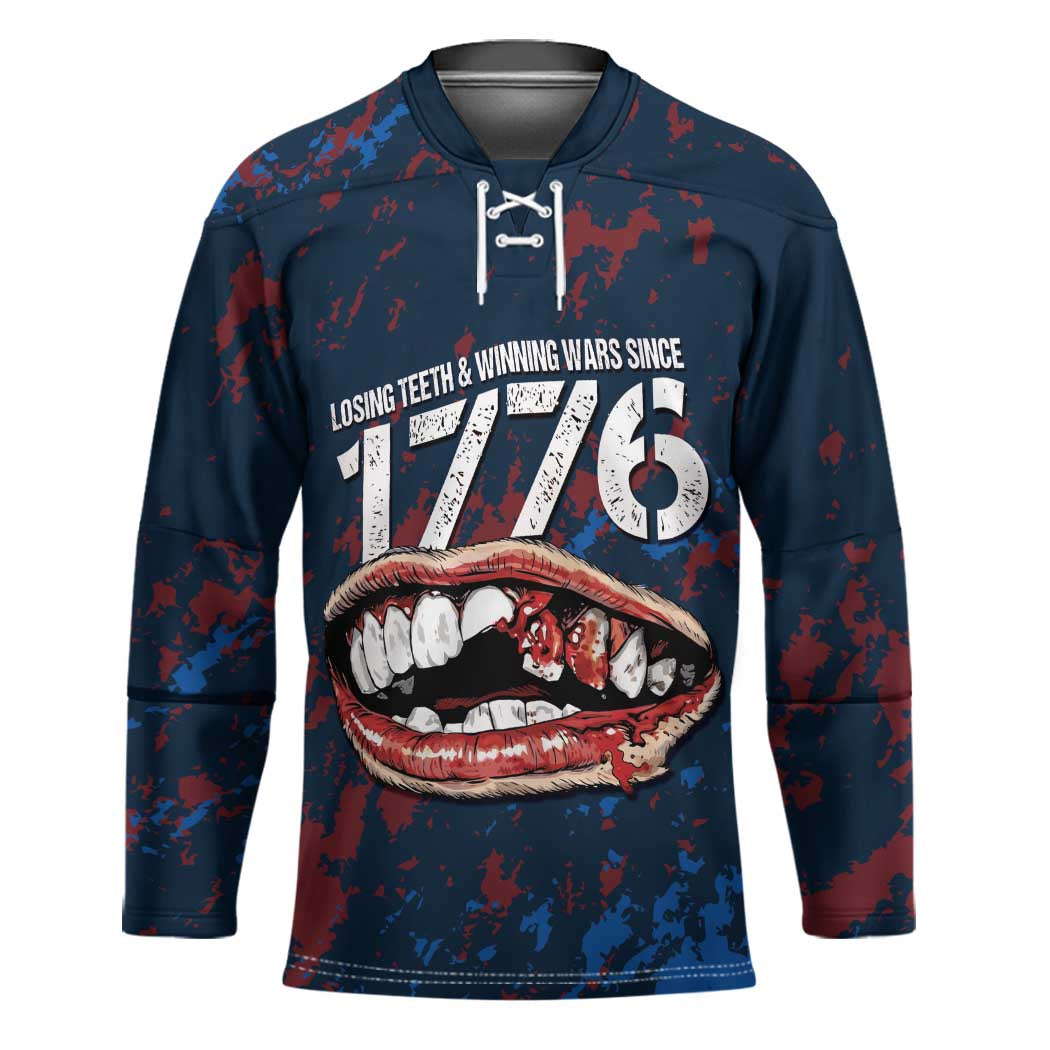 USA Ice Hockey Hockey Jersey Losing Teeth and Winning Wars Since 1776