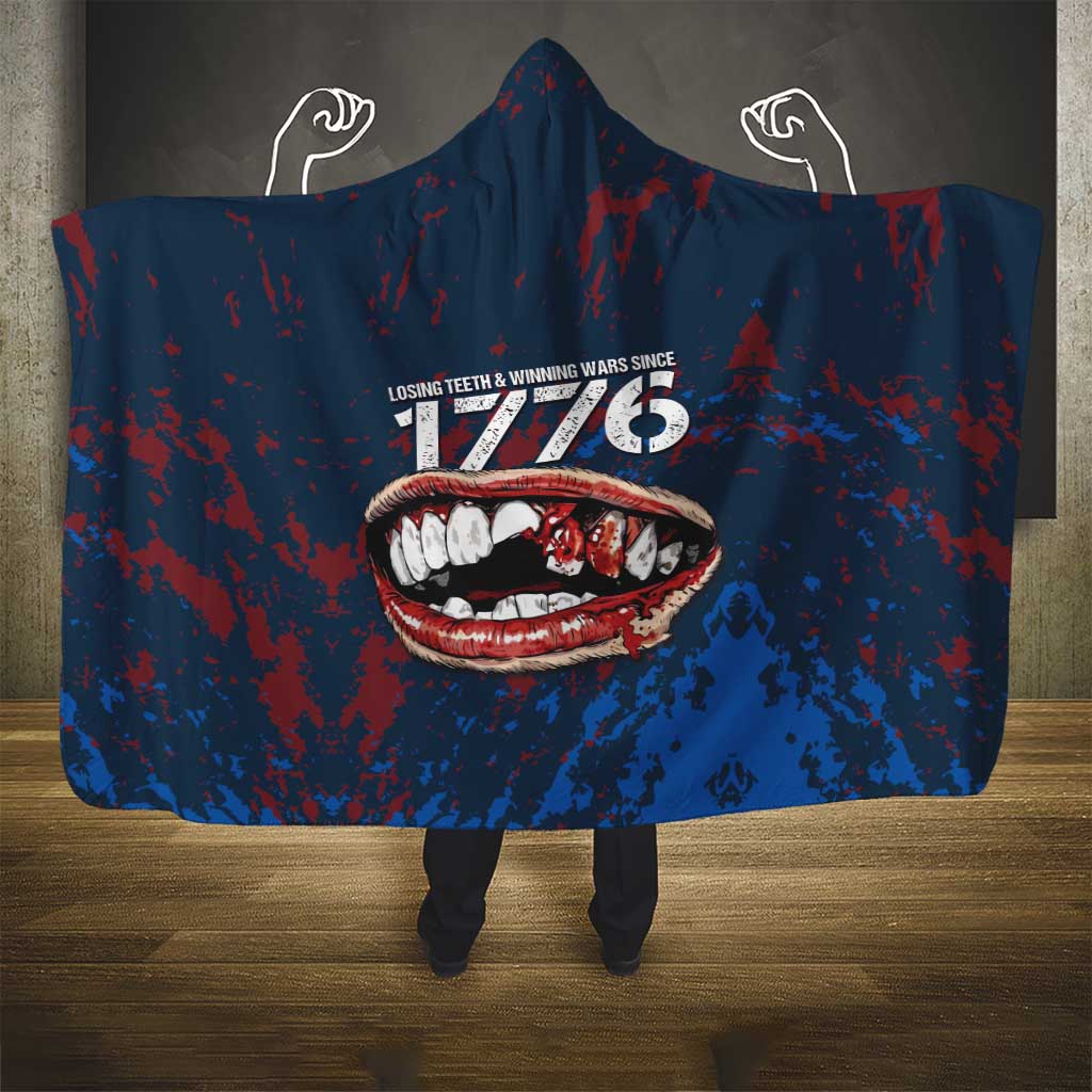 USA Ice Hockey Hooded Blanket Losing Teeth and Winning Wars Since 1776
