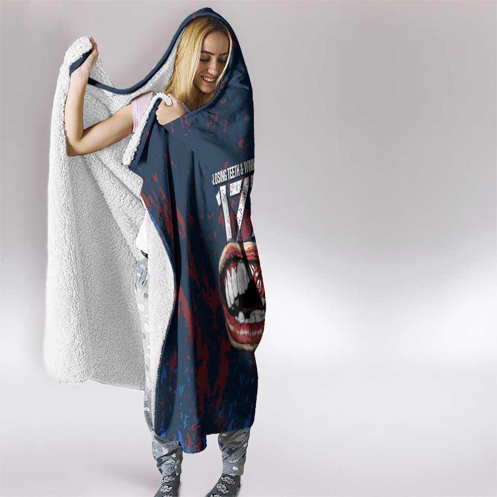 USA Ice Hockey Hooded Blanket Losing Teeth and Winning Wars Since 1776