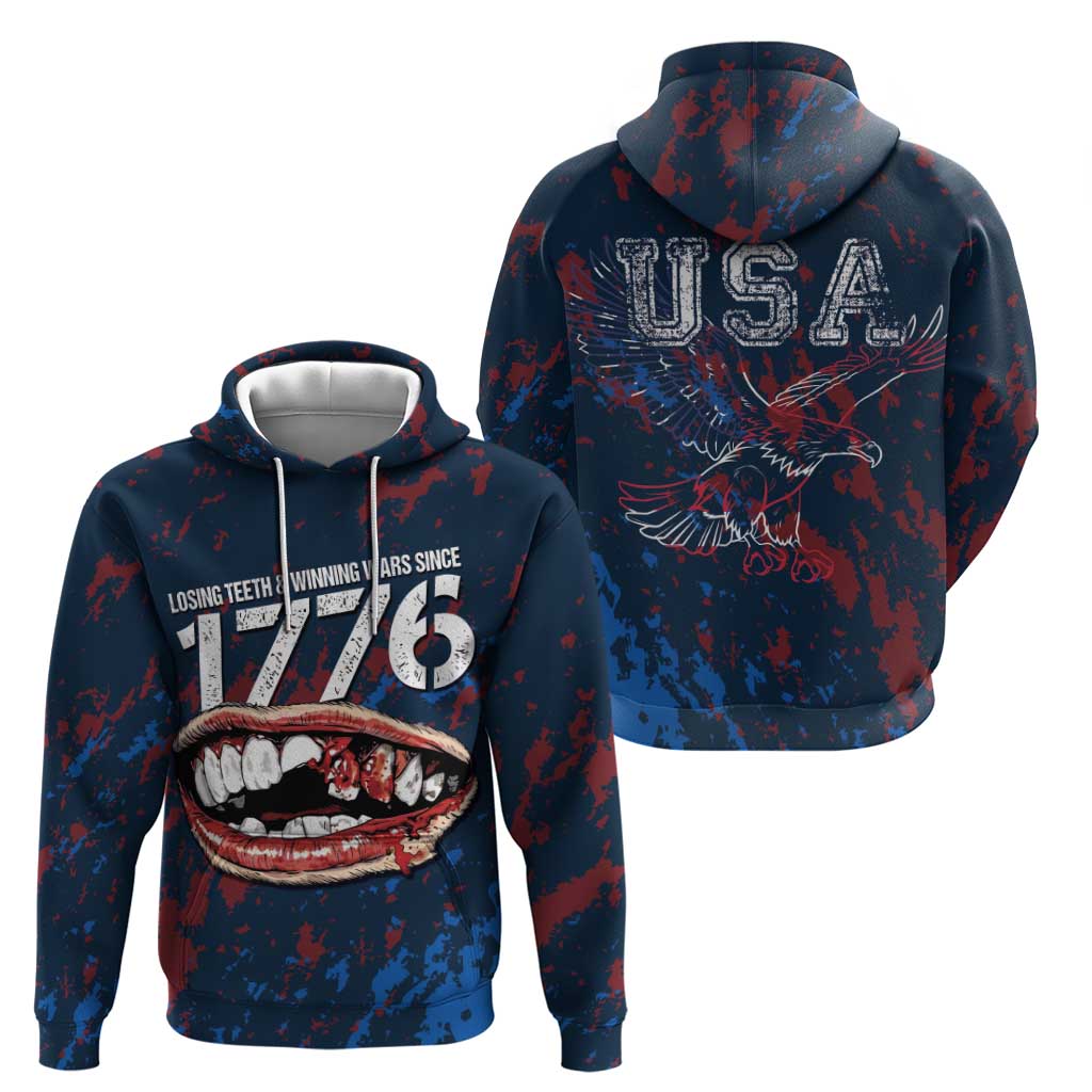 USA Ice Hockey Hoodie Losing Teeth and Winning Wars Since 1776